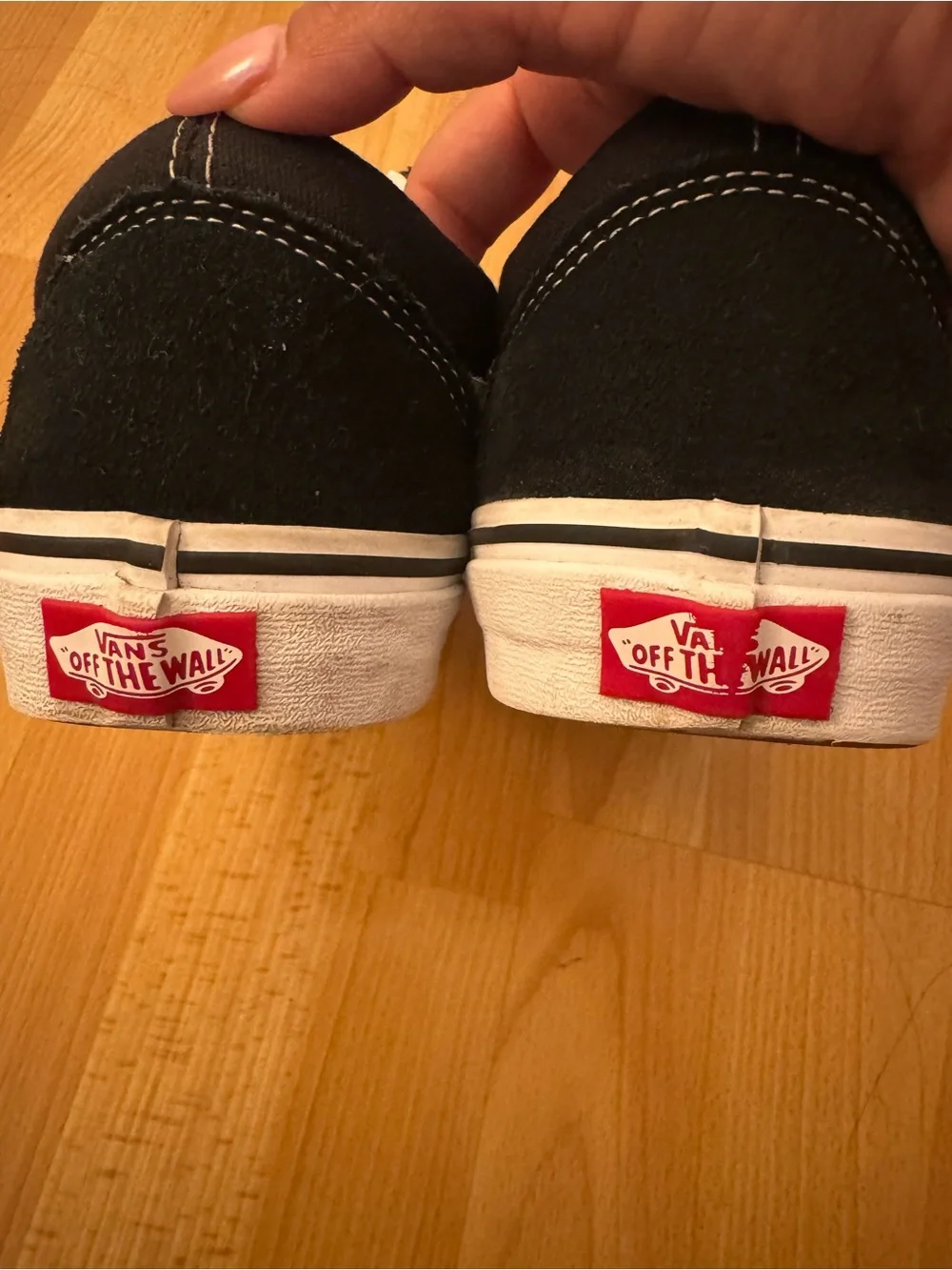 Vans Old School Black and White Velcro Skate Sneakers Men’s 9 Women’s 10.5 - Picture 6 of 8